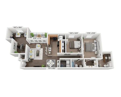 Floor plan Plan B2AD