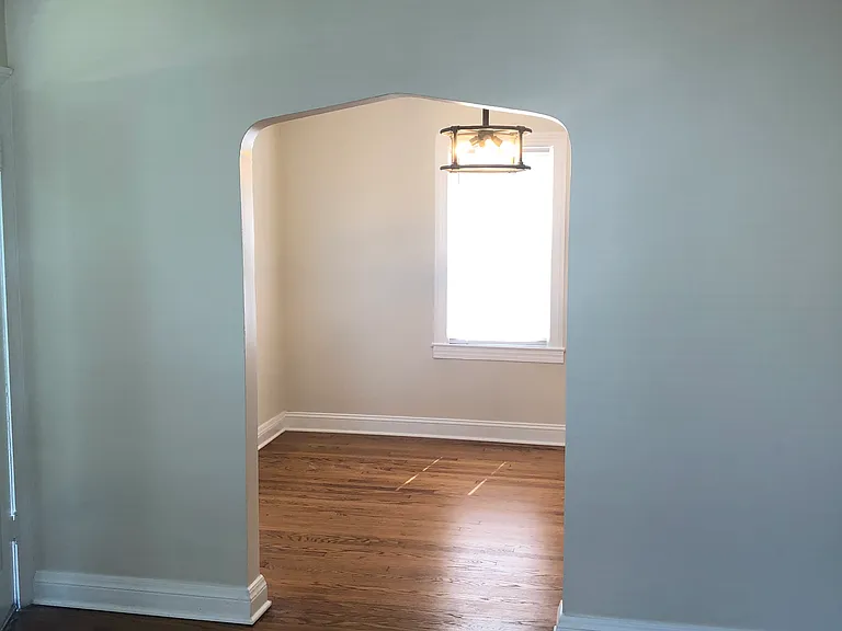 Living room into dining room