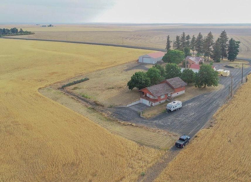 Bird's eye view. Attached garage, and ample additional parking.