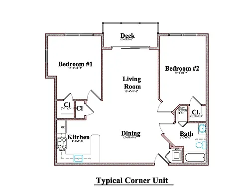 Floor plan Corner Unit