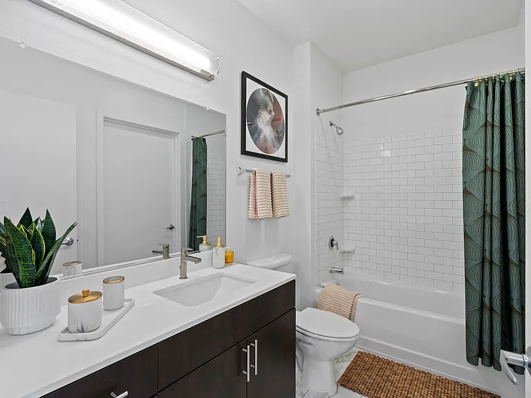 Bathroom at The Parker Apartments in Portland, OR 97209