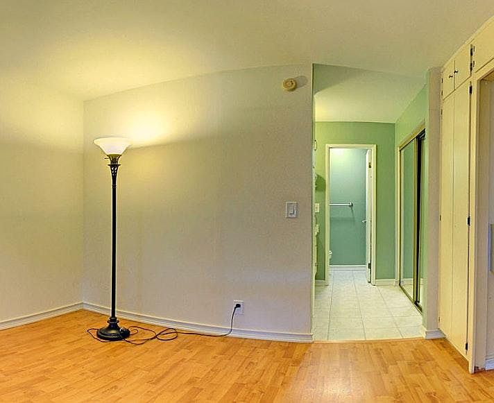 View from bedroom into bathroom