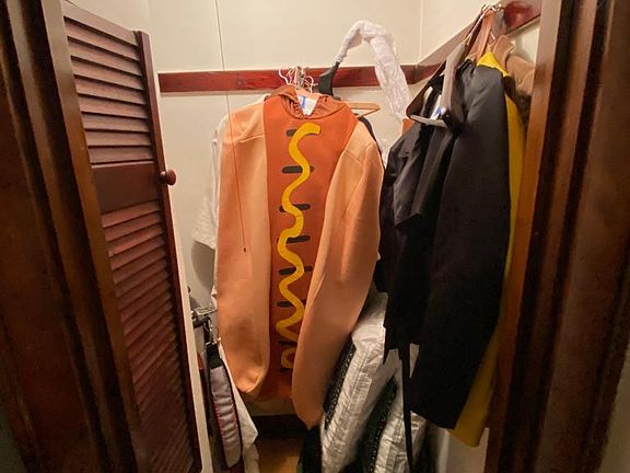 Storage closet off of the dining room/ office