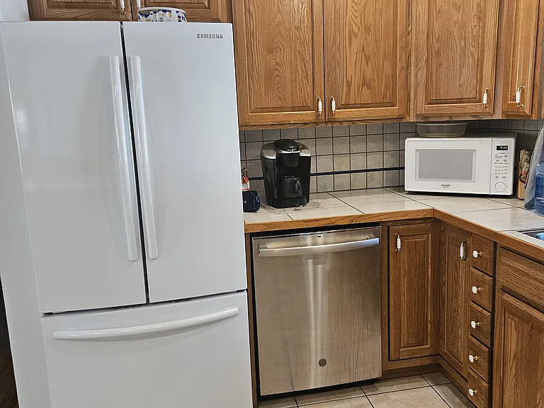 Fridge; dishwasher