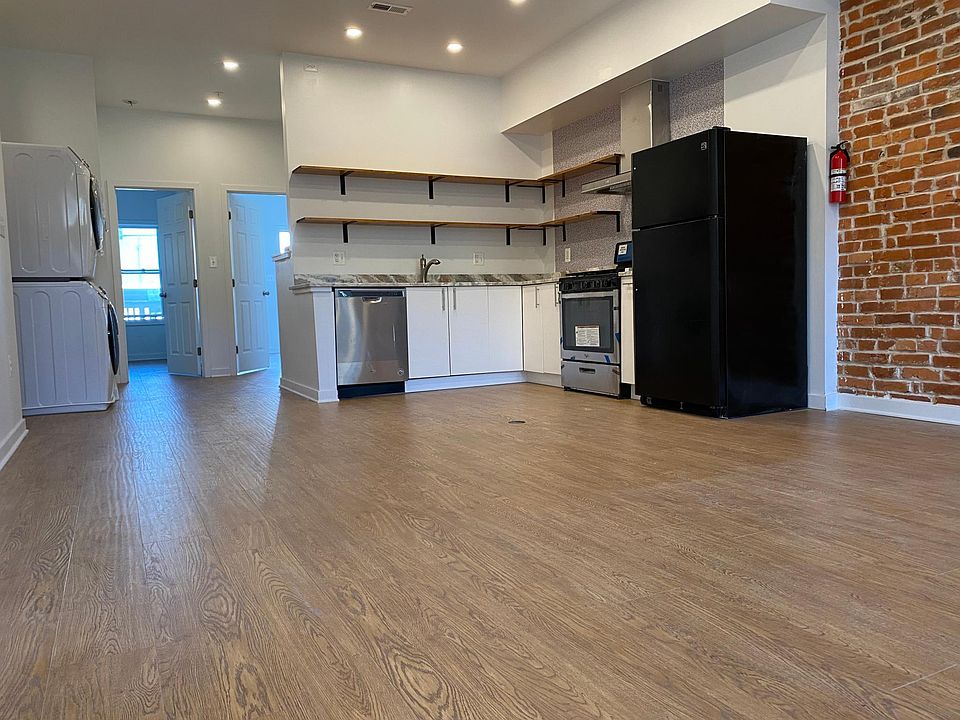 kitchen and living area