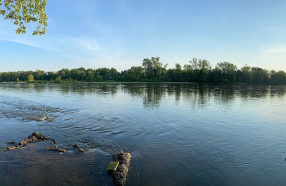 View from riverbank 