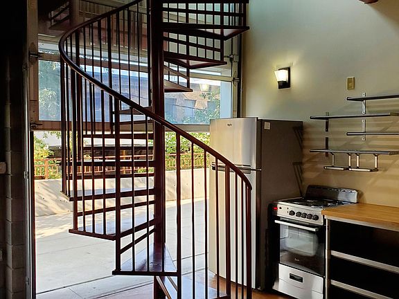 Spiral stairs to the loft