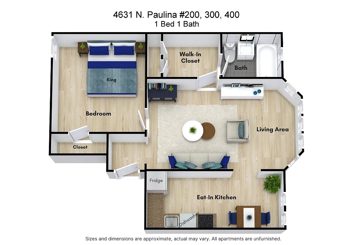 Floor plan One Bedroom