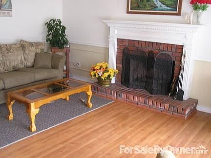 LIVING ROOM AND FIREPLACE