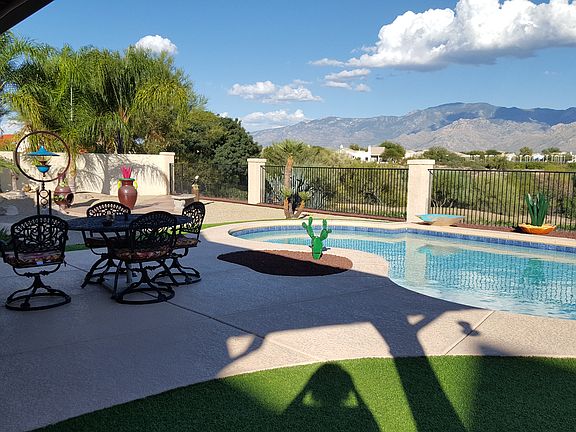 back yard solar heated pool