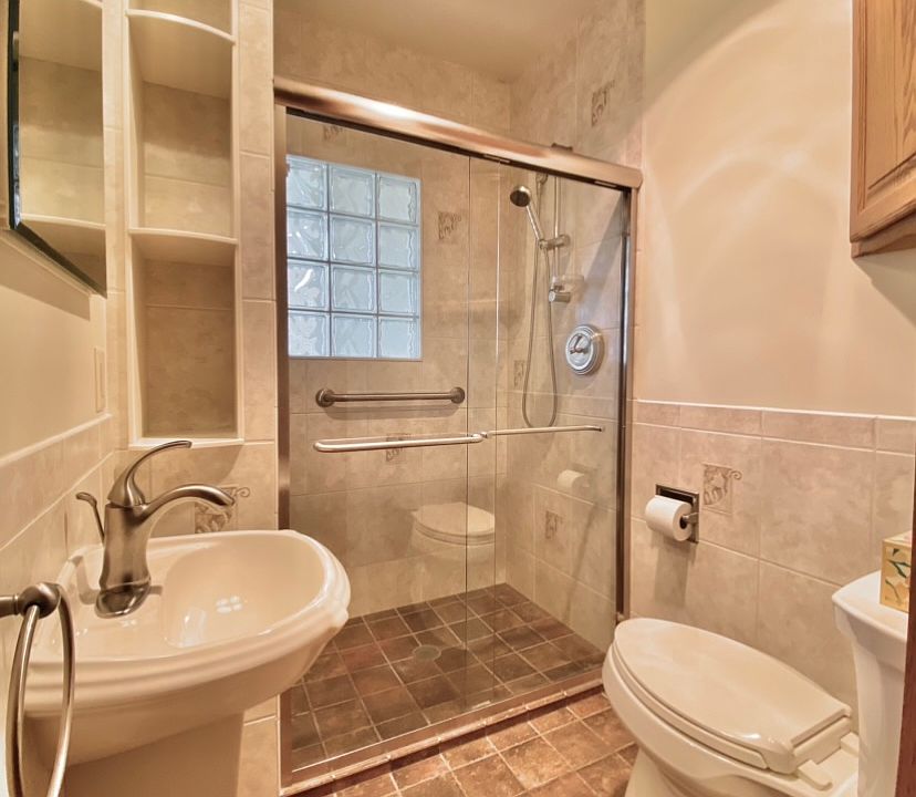 Bath with walk-in shower