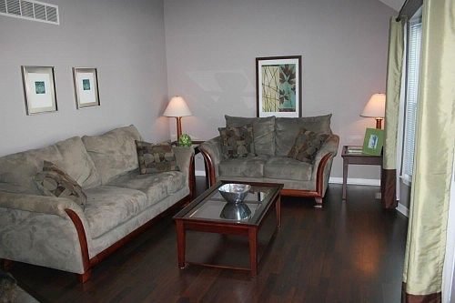 Living Room with updated flooring