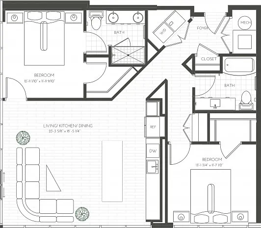Two Bedroom 2D Juliet Two Bedroom 2D Juliet