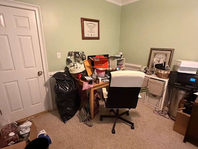 Formal living room set as an office