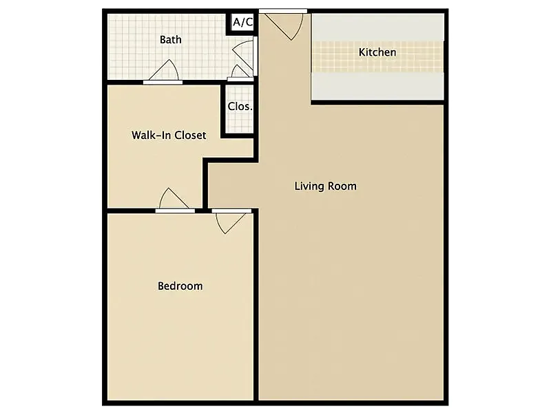 Floor plan 1x1c