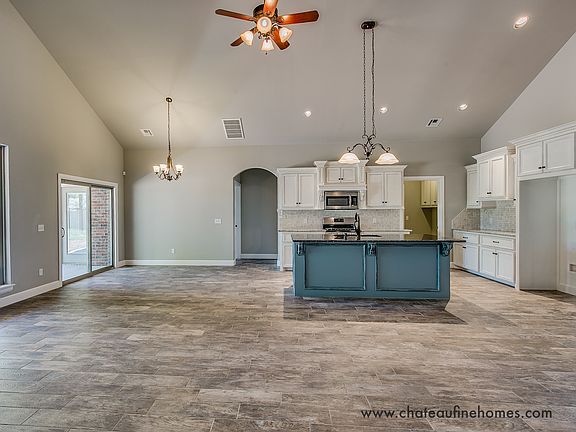 open kitchen living dining