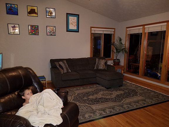 Living room in evening time