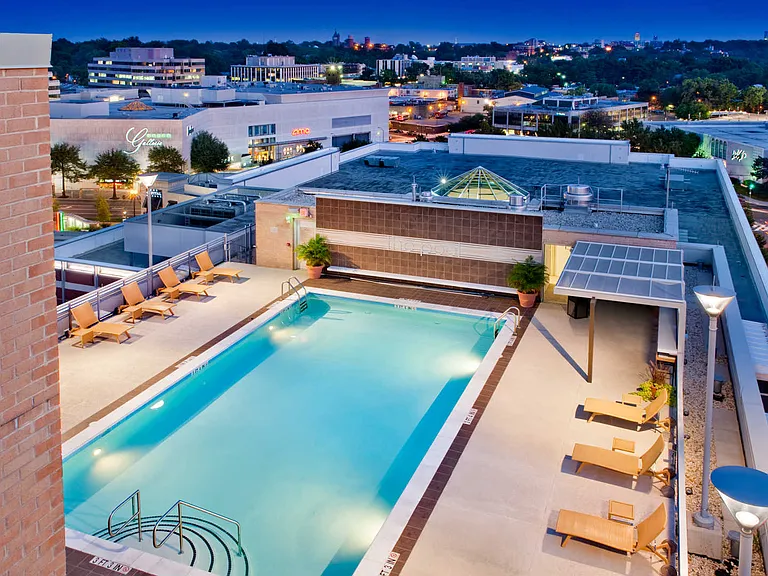 Rooftop Swimming Pool with Views of Tysons Corner Skyline