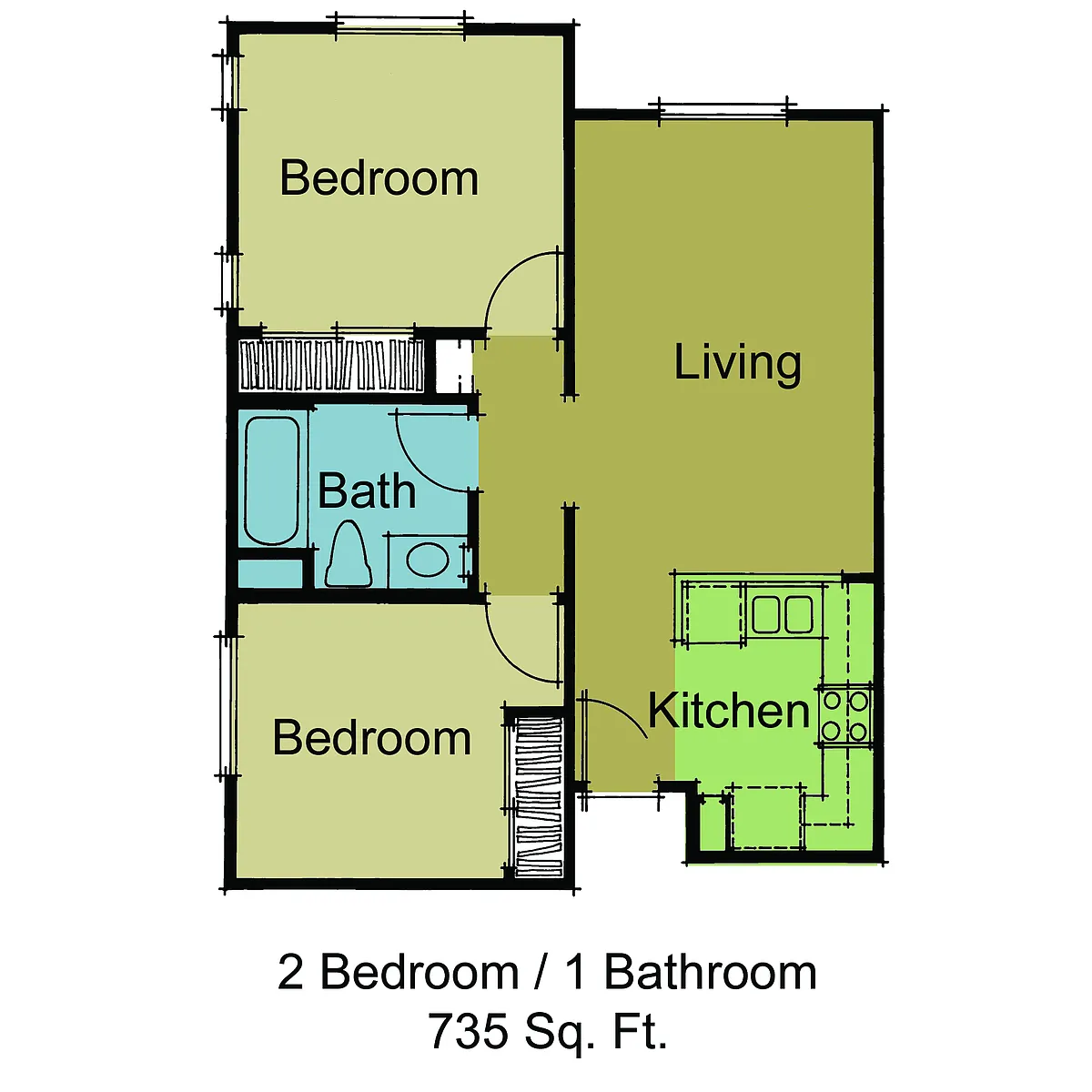 Floor plan 2 Bedroom