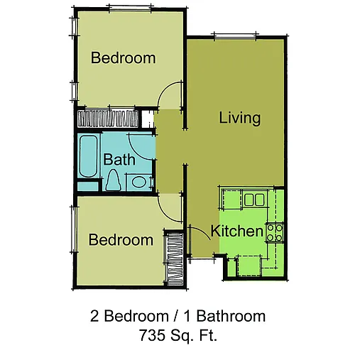 Floor plan 2 Bedroom