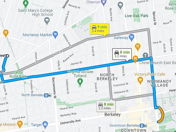 2.1 Miles to CAL Berkeley