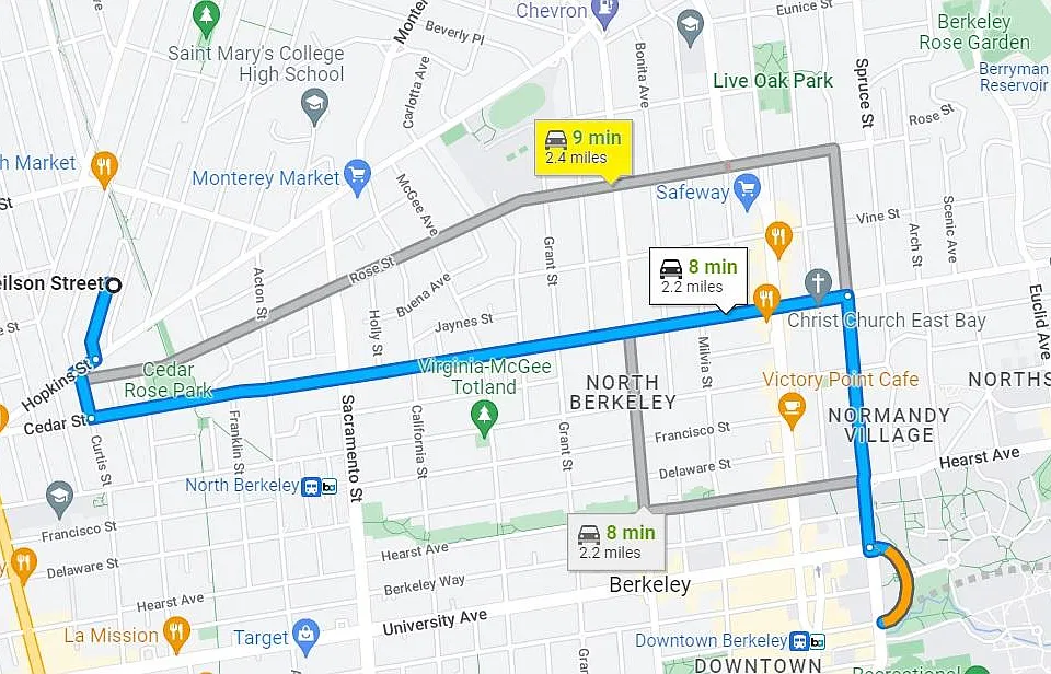 2.1 Miles to CAL Berkeley