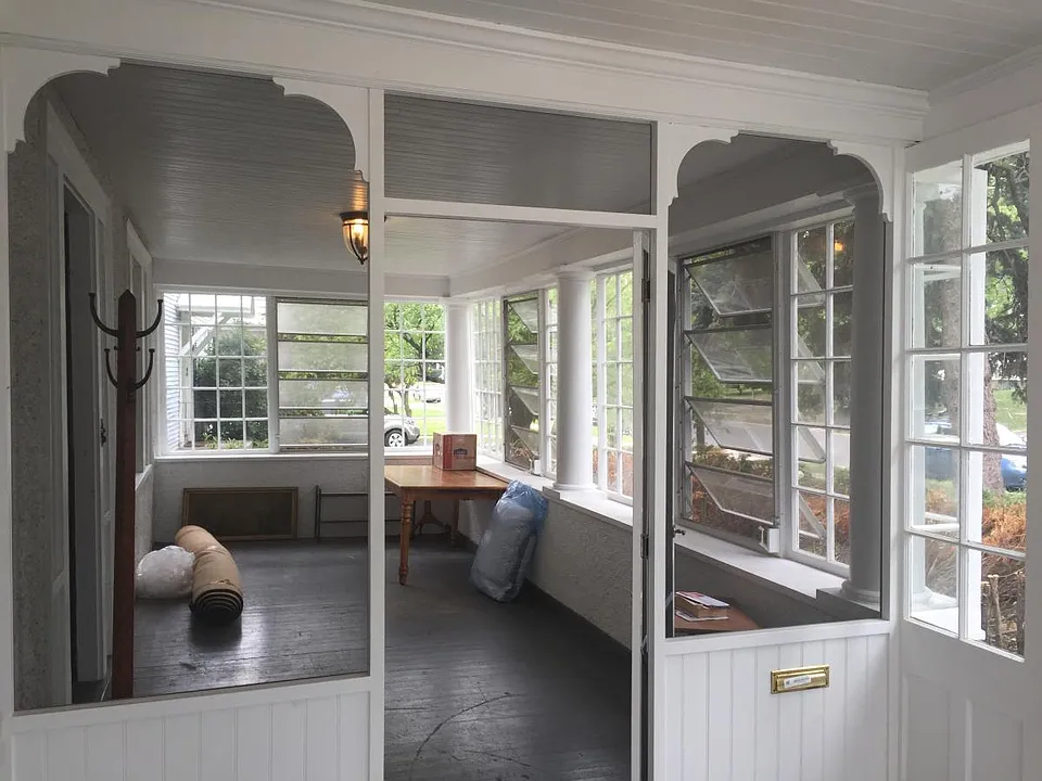 front porch-view into
