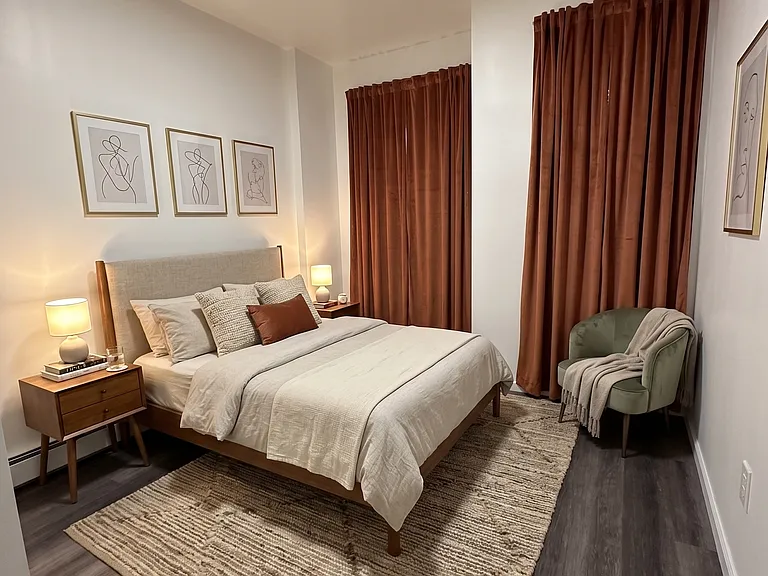 Bedroom 1- This room has been virtually staged using AI to help visualize its layout and design potential.