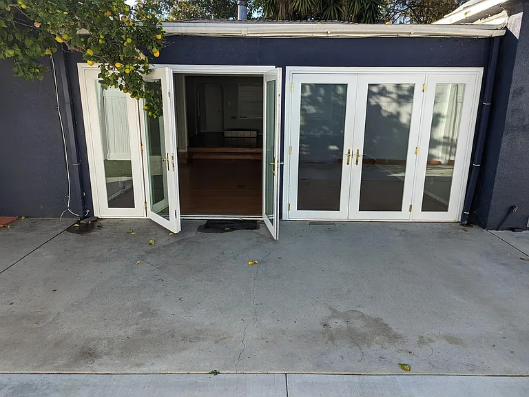 Back doors to huge patio