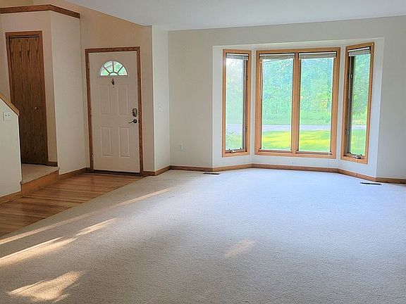 Entry, stairs, living room