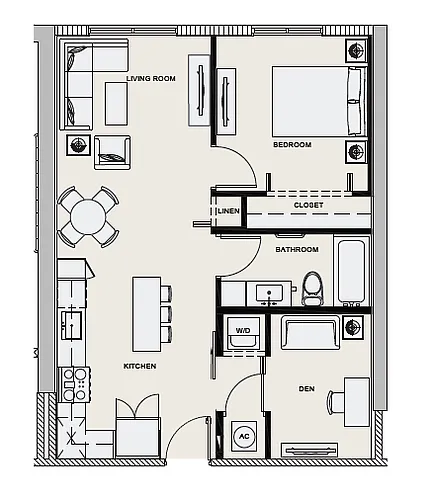 Floor plan A3 + Den