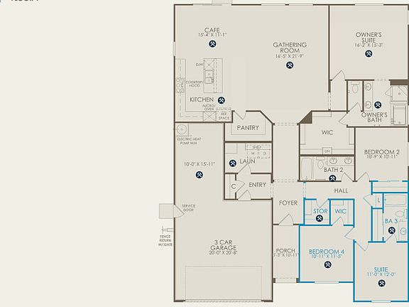 Exeter Floor Plan, Quick Move-in Home, Floor 1