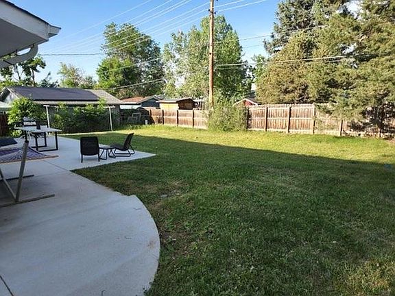 large fenced backyard