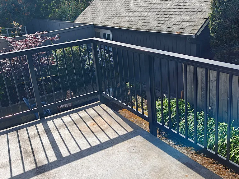 Private balcony overlooking gardens