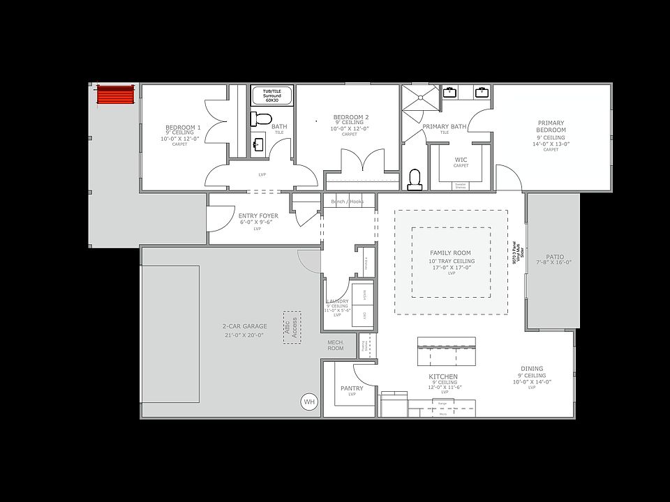 1550 Sq. Ft 3 bedroom 2 bath