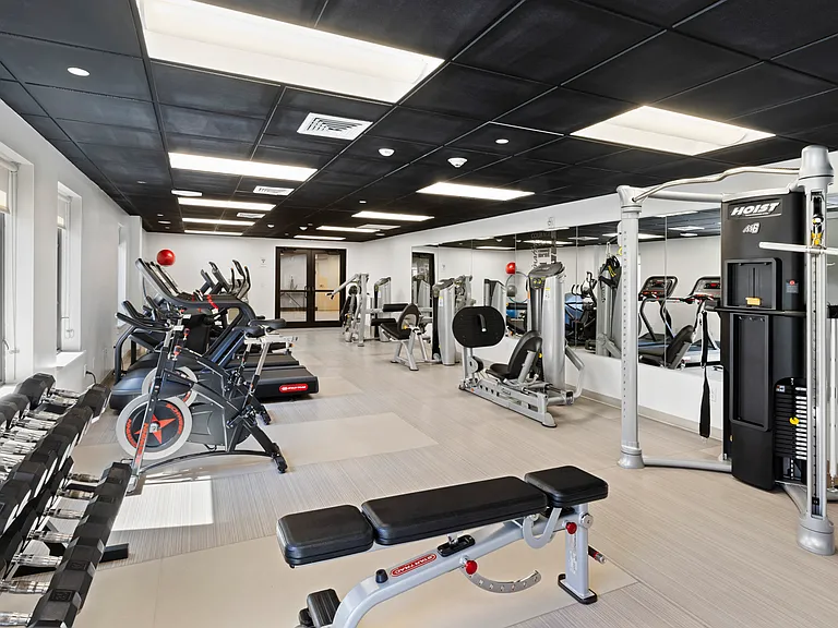 Both free and machine weights are offered in our state-of-the-art fitness center