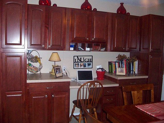 Built in desk/ cabinets were custom designed in 2008.