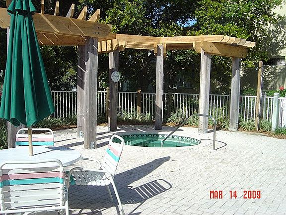Club house hot tub area