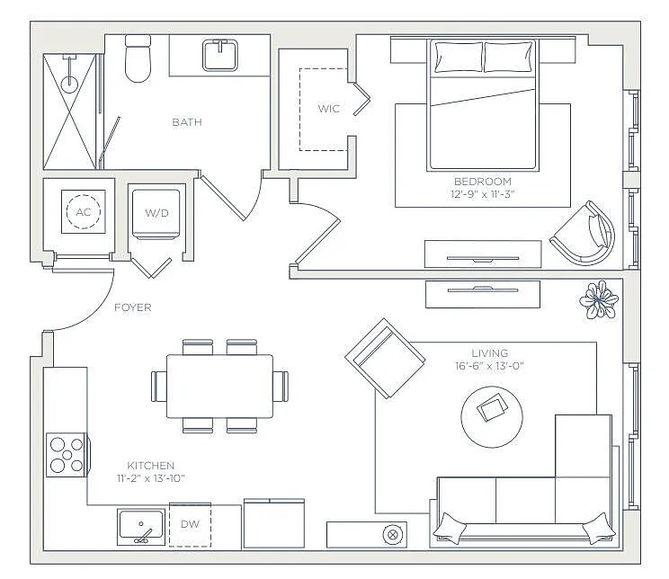 Floor plan West - A1