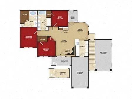 Floor plan Three Bedroom C