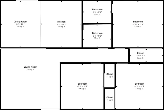 3 bed, 2.0 bath, 1100 sqft, $2,199 — Photo 3