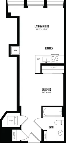 Floor plan Studio-A2