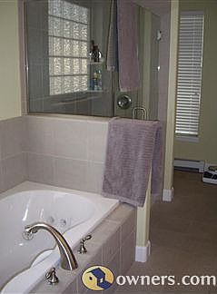 Huge Bath and Glass Shower