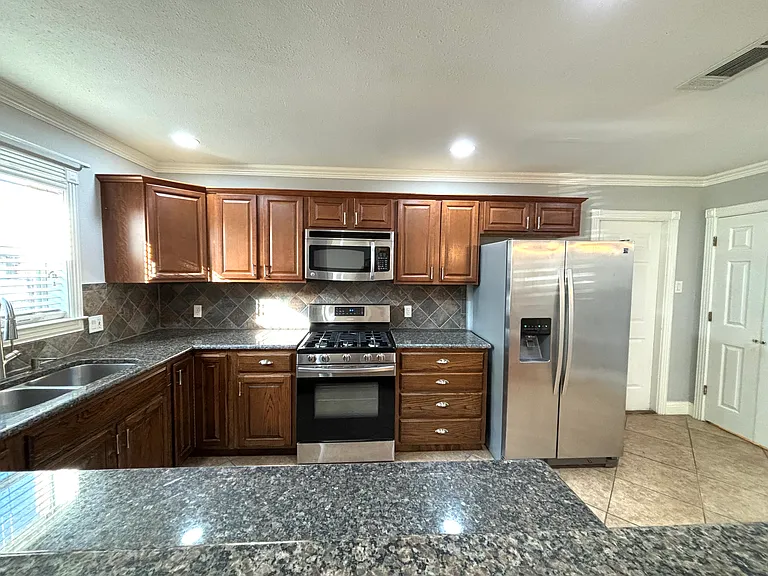 View of the kitchen from the living area