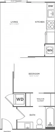 One Bedroom One Bath (529 SF) One Bedroom One Bath (529 SF)