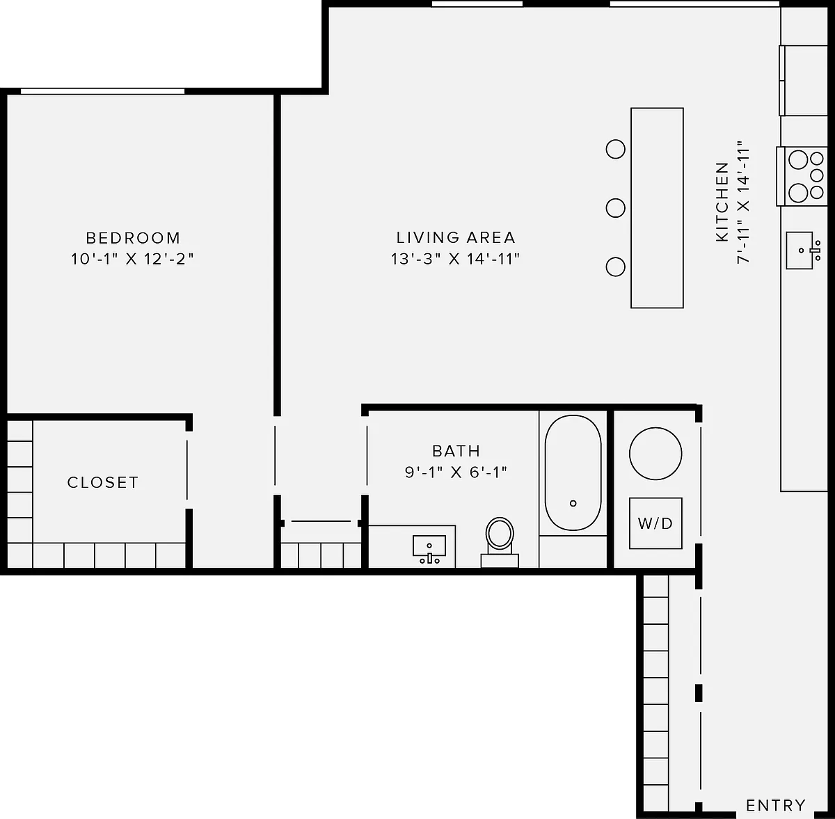 Floor plan 1B Style J