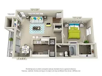 Floor plan 1x1D