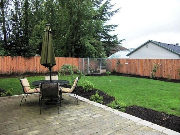 Fully fenced backyard