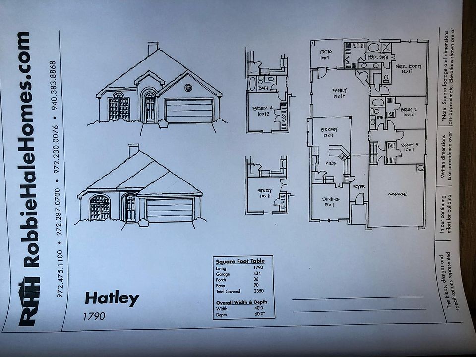 Plan with 4th bedroom/office