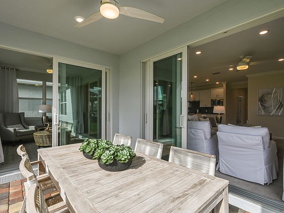 Glass Sliders open to Lanai